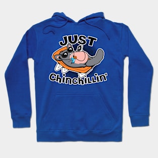 Funny Cute Chinchilla Chilling Cool Summer Beach Slogan Meme Hoodie